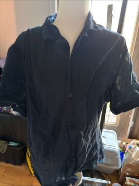 Panama Jack Navy Linen Casual Shirt